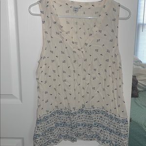 Old Navy White & Blue Tank